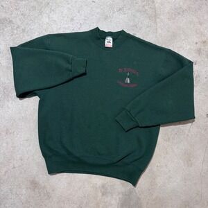 Vintage 90s‎ Fruit Of The Loom St. Stephens Lutheran Church Green Crewneck Large
